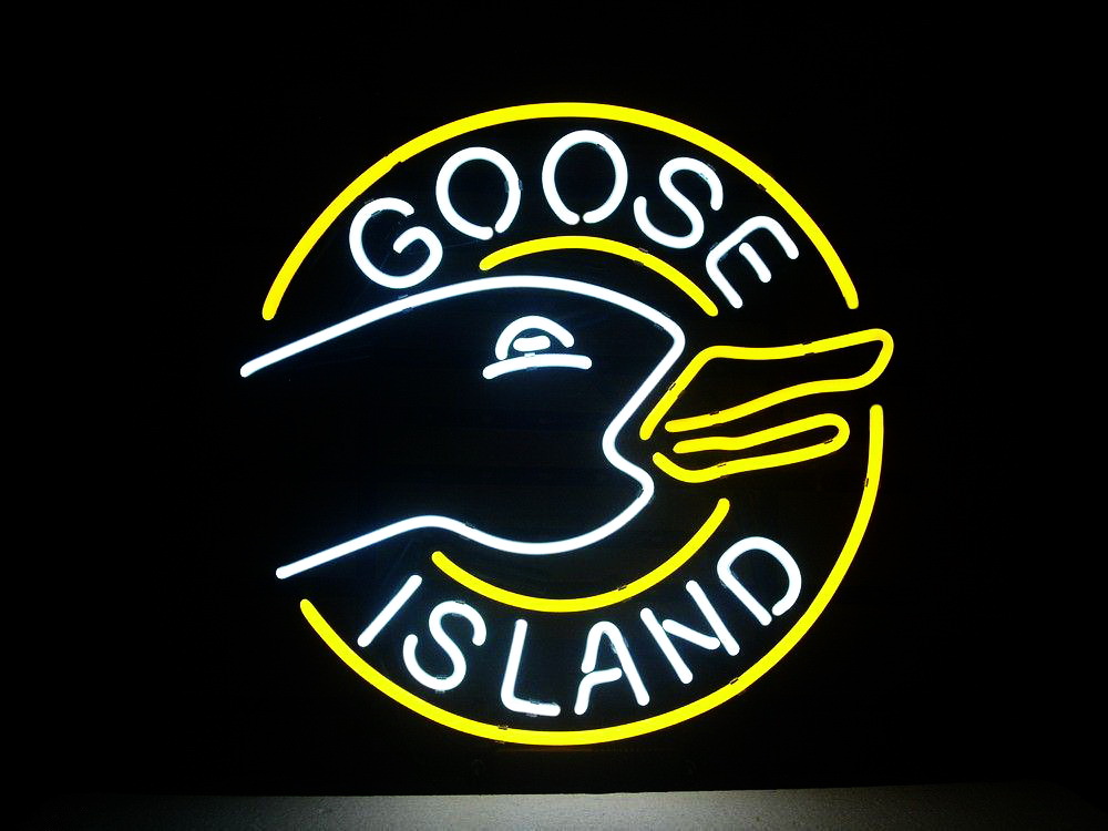 Goose Island Beer Round Neon Sign